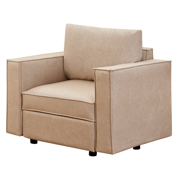 Ebern Designs 38" W Upholstered Modular Accent Chair Sofa With Storage